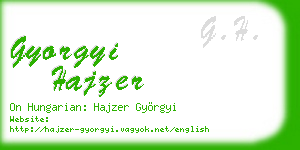 gyorgyi hajzer business card